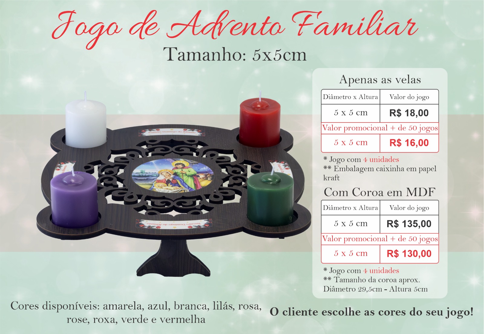 JOGO DE ADVENTO FAMILIAR 5X5